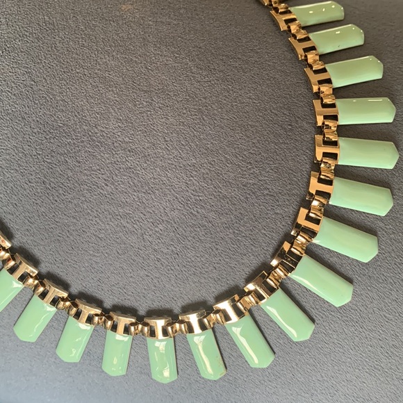Brand New Turquoise Gold Metal Neckpiece - Picture 3 of 9